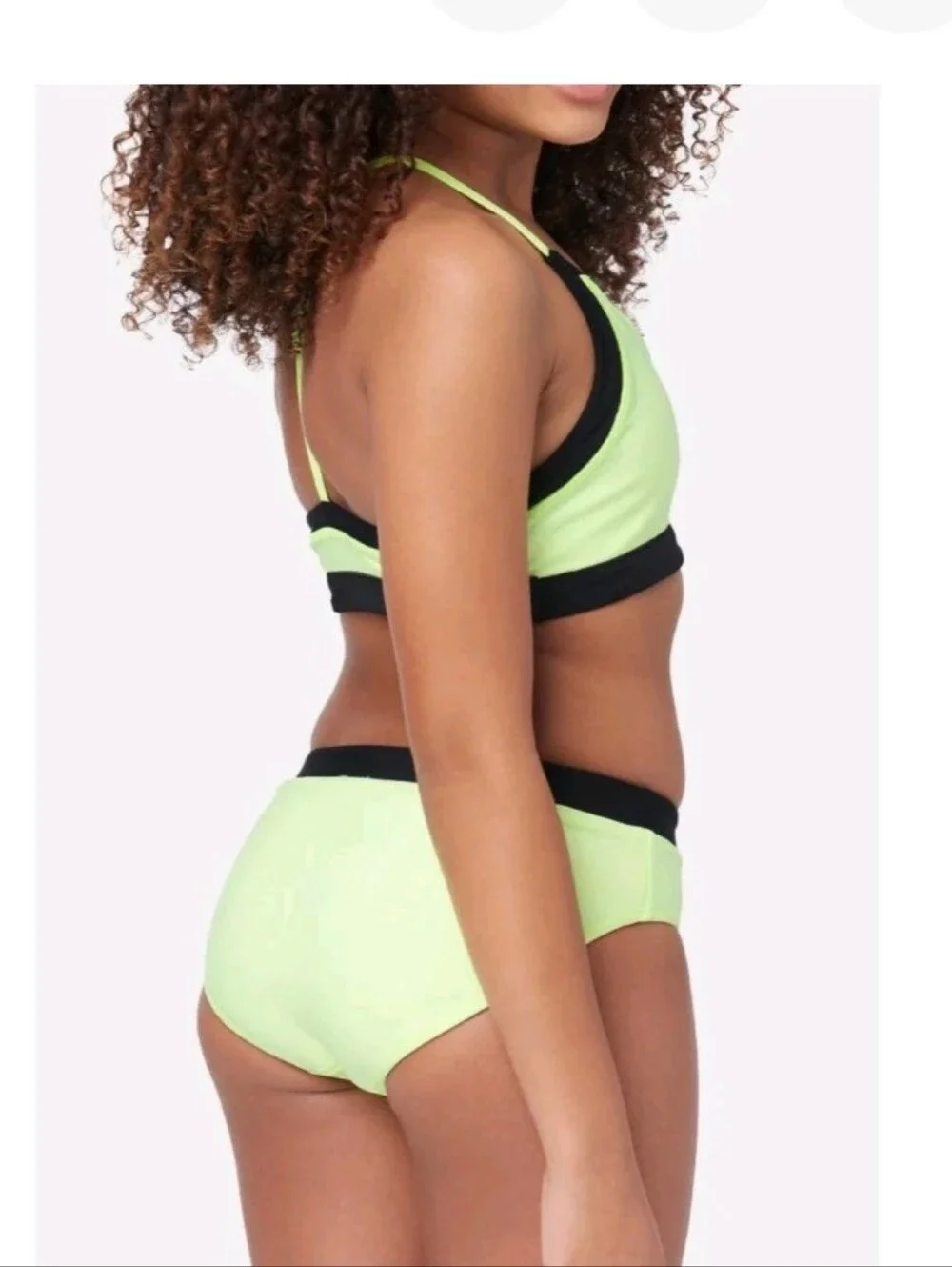 Justice Reverisable Two-Piece Swim Set - Neon Lime & Tie-Dye Sz XL16-18 Nwt